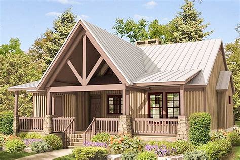 Small Country Home Plan With Metal Roof 